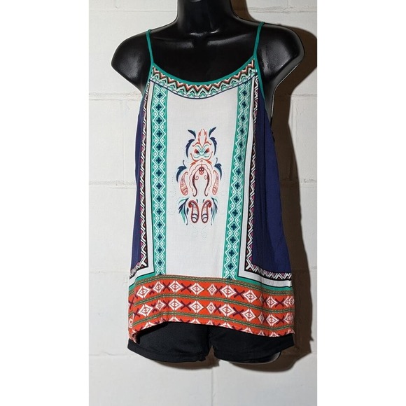 Sweet Wanderer Boho Tank Top Sleeveless Festival Aztec Print Summer Medium - Picture 1 of 5